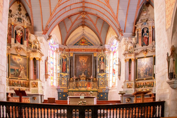 Fototapeta na wymiar Sizun. Choeur de l'église Saint-Suliau, Finistère, Bretagne 