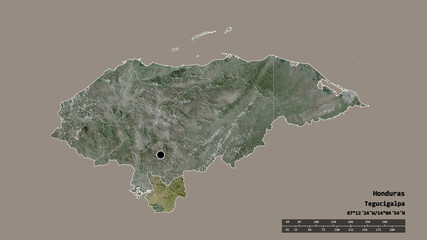 Location of Choluteca, department of Honduras,. Satellite