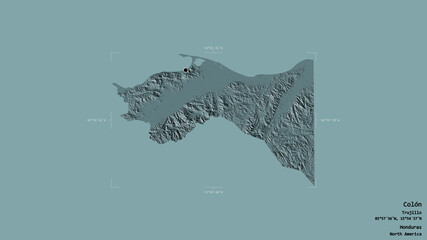 Colon - Honduras. Bounding box. Administrative