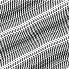 Abstract warped Diagonal Striped Background . Vector curved twisted slanting, waved lines texture