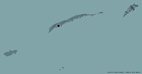 Islas de la Bahia, department of Honduras, on solid. Administrative