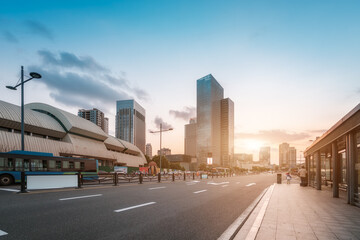 Modern architectural landscape of Lianyungang City in Jiangsu Province