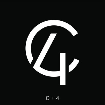 Letter C and number 4 for logo design concept. Very suitable in various business purposes, also for icon, symbol and many more.