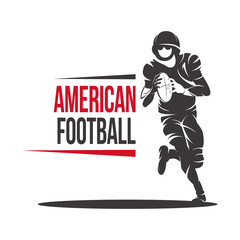 american football vector logo, premium silhouette vector Premium Vector