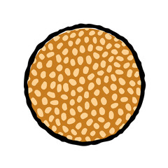 Illustration of Jian dui: Illustration like woodblock print