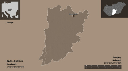 Obraz premium Bacs-Kiskun, county of Hungary,. Previews. Administrative