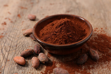 bowl of cocoa and beans
