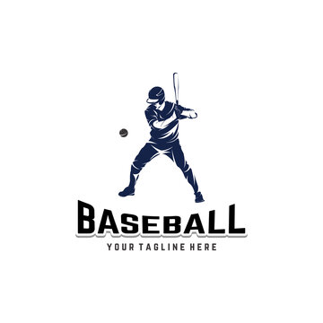 baseball vector logo, premium silhouette vector Premium Vector