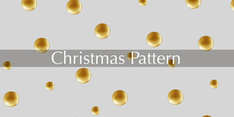 Seamless pattern for Christmas on a white background with gold elements Christmas.