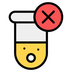 
Cors sign over glass conceptualizing no drink icon in flat vector
