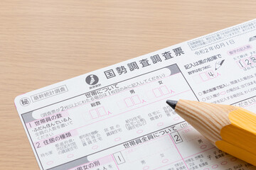 Obraz premium 国勢調査調査票