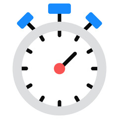 
Stopwatch icon in flat vector design.
