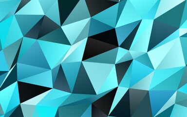 Light BLUE vector abstract mosaic pattern. Colorful illustration in Origami style with gradient.  Template for a cell phone background.