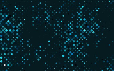 Light BLUE vector backdrop with dots. Illustration with set of shining colorful abstract circles. Design for posters, banners.