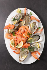 seafood platter- shrimp and oyster