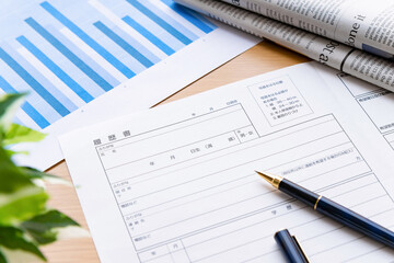 履歴書　ビジネスイメージ　グラフ