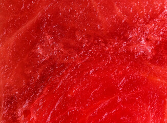 Fresh red watermelon structure, closeup. Macro.