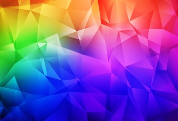Obraz premium Dark Multicolor vector polygon abstract background.