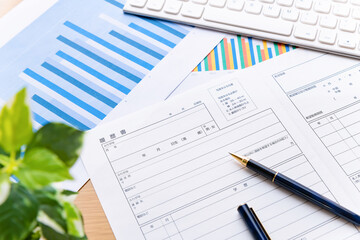 履歴書　ビジネスイメージ　グラフ