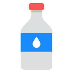 
A plastic milk bottle flat icon
