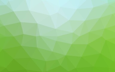 Light Green vector blurry triangle pattern. Modern geometrical abstract illustration with gradient. Template for a cell phone background.