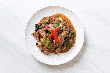 Stir-Fried Black Pepper with Duck