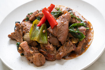 Stir-Fried Black Pepper with Duck