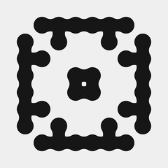 Abstract Cross Pattern Dots Logo generative computational art illustration