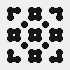 Abstract Cross Pattern Dots Logo generative computational art illustration