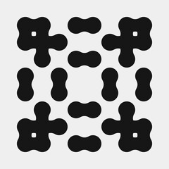 Abstract Cross Pattern Dots Logo generative computational art illustration