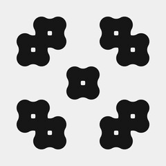 Abstract Cross Pattern Dots Logo generative computational art illustration