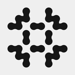 Abstract Cross Pattern Dots Logo generative computational art illustration