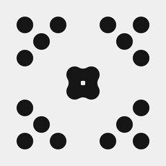 Abstract Cross Pattern Dots Logo generative computational art illustration