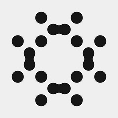 Abstract Cross Pattern Dots Logo generative computational art illustration