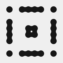 Abstract Cross Pattern Dots Logo generative computational art illustration