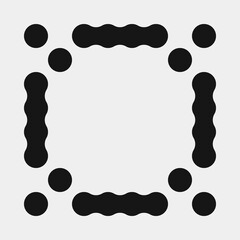 Abstract Cross Pattern Dots Logo generative computational art illustration