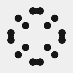 Abstract Cross Pattern Dots Logo generative computational art illustration