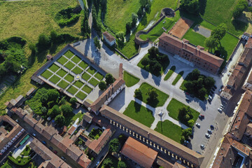 Aerial view of Sabbioneta World Heritage Site by UNESCO