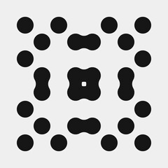 Abstract Cross Pattern Dots Logo generative computational art illustration