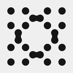 Abstract Cross Pattern Dots Logo generative computational art illustration