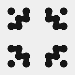 Abstract Cross Pattern Dots Logo generative computational art illustration