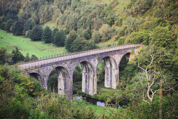 Fototapeta na wymiar Headstone viaduct, crossing Monsal Dale, Peak District, Derbyshire