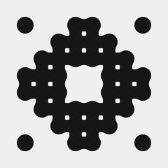 Abstract Cross Pattern Dots Logo generative computational art illustration