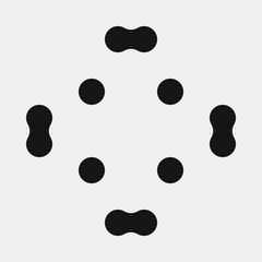 Abstract Cross Pattern Dots Logo generative computational art illustration