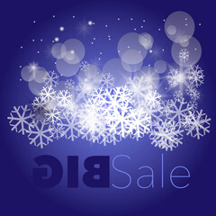 Big Sale con sfondo invernale