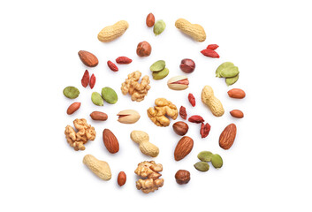 Assortment of tasty mixed nuts