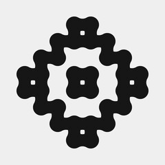 Abstract Cross Pattern Dots Logo generative computational art illustration