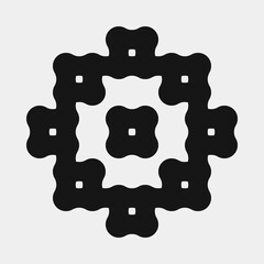 Abstract Cross Pattern Dots Logo generative computational art illustration