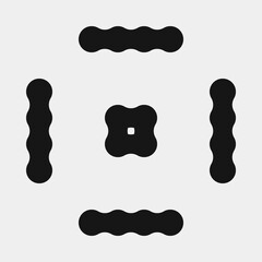 Abstract Cross Pattern Dots Logo generative computational art illustration