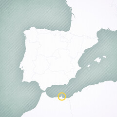 Map of Iberian Peninsula - Melilla